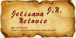 Jelisava Melović vizit kartica